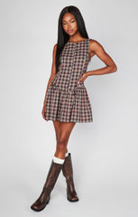 Meester Mini Dress ~ Saddle Plaid