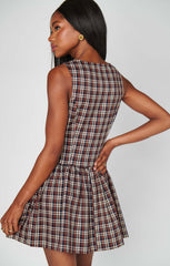 Meester Mini Dress ~ Saddle Plaid