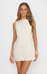 Ciao Mini Dress ~ White Eyelet Embroidery