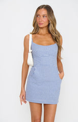Emery Mini Dress ~ Navy Gingham