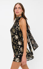 Lisa Mini Dress ~ Celestial Shimmer Chiffon