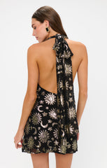 Lisa Mini Dress ~ Celestial Shimmer Chiffon
