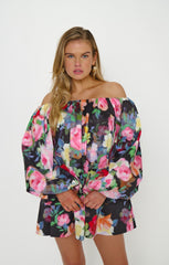 Brenna Mini Dress ~ Moonlit Garden Gala Taffeta