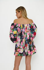 Brenna Mini Dress ~ Moonlit Garden Gala Taffeta