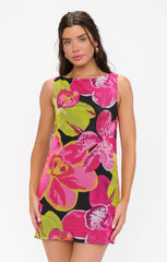 Kiki Mini Dress ~ Tropic Nights Mesh