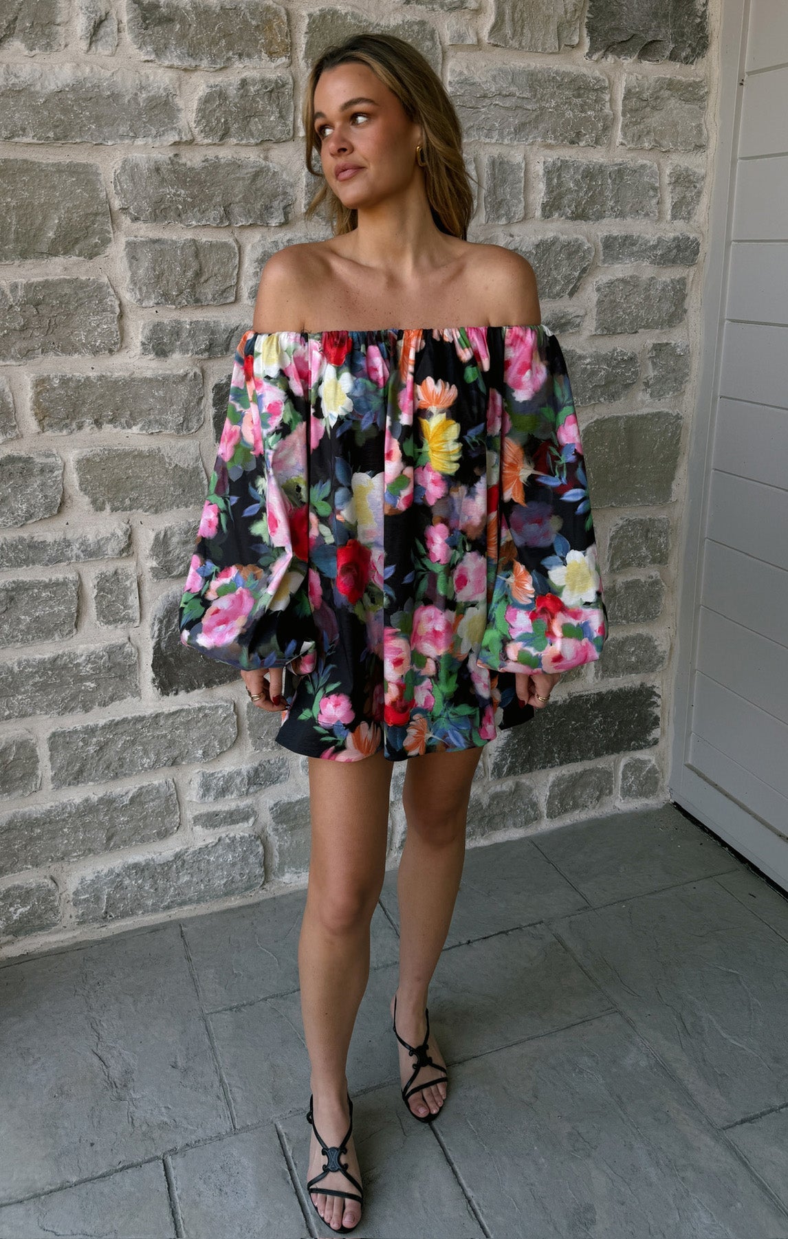 Brenna Mini Dress ~ Moonlit Garden Gala Taffeta