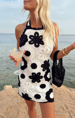 Happy Halter Mini Dress ~ Toasted Coconut Crochet