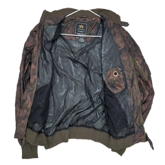 Alpha Industries Camo Lightweight Bomber Jacket - 2XLarge - Army & Outdoors - Flight Jackets