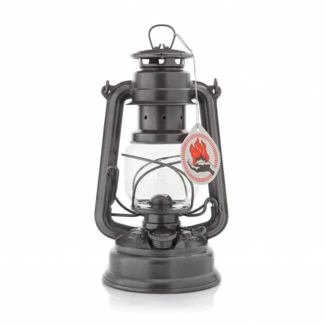 Feuerhand Hurricane Lanterne, Sparkling Iron, vejrbestandig olielampe.