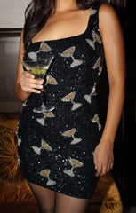 Lets Go Mini Dress ~ Tossed Tini Beaded Sequins