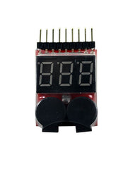 LiPo Alarm, batterimåler med LCD-display til airsoft og outdoor