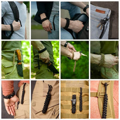 Lizzard Firestarter, Sort Paracord.Sale