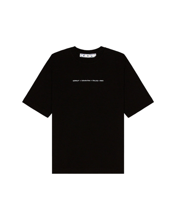 OFF-WHITE Marker Skate T-Shirt Black Blue