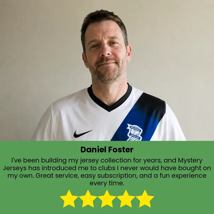 Customer review featuring an authentic Birmingham City football shirt from Mystery Jerseys mystery football jersey collection.