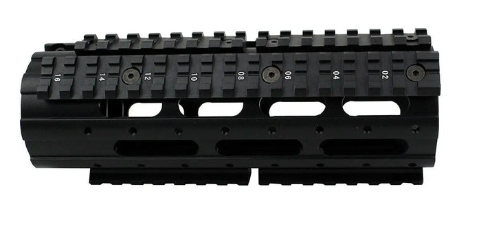 R.I.S til M4 airsoft gevær front, med monteringspunkter
