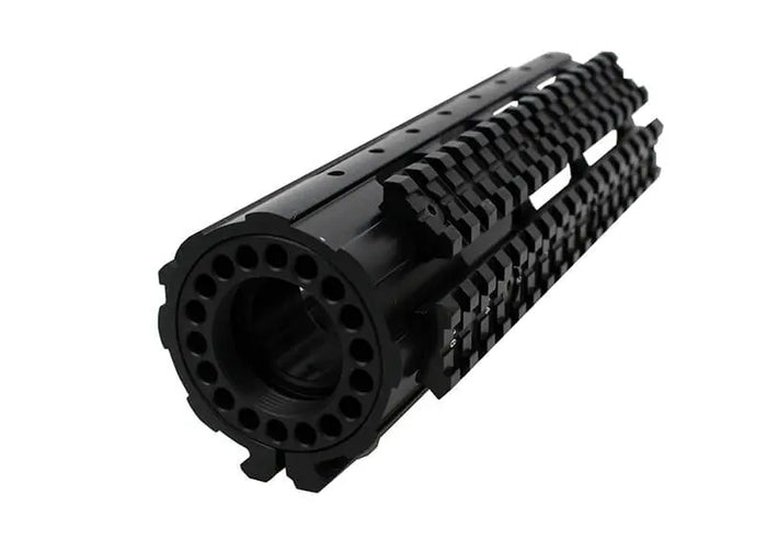 Bagside af R.I.S til M4 airsoft gevær i sort metal