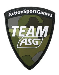 Team ASG Patch i PVC Multicam camo på forsiden