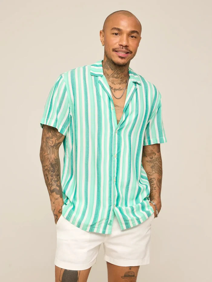 The Bayside Stripe (Rayon Sunday Shirt) - Image 1 - Chubbies Shorts