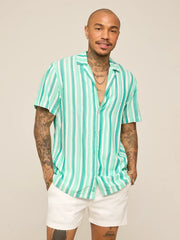 The Bayside Stripe (Rayon Sunday Shirt) - Image 1 - Chubbies Shorts