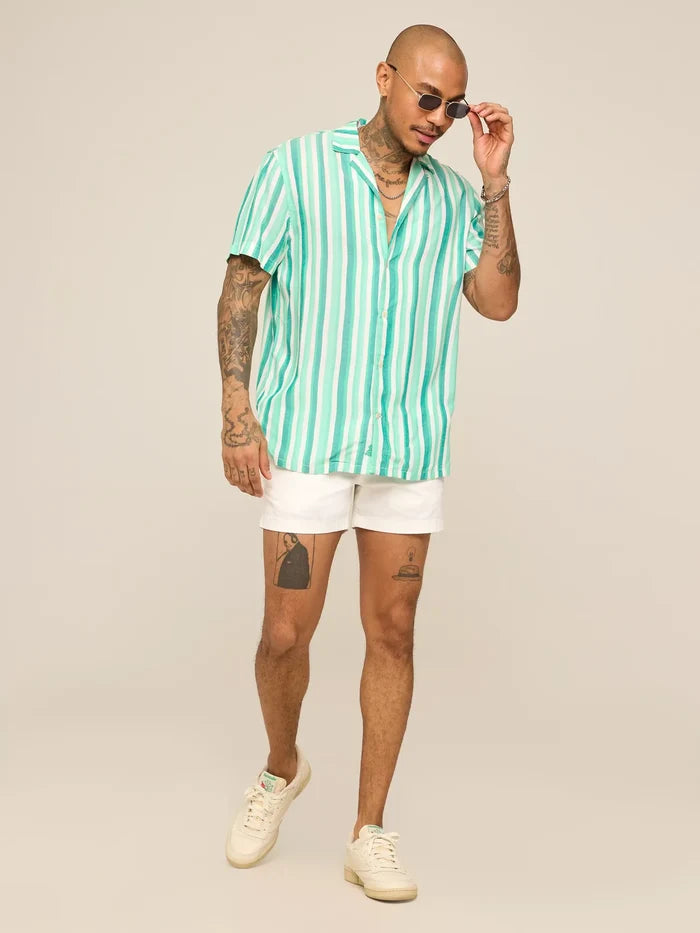 The Bayside Stripe (Rayon Sunday Shirt) - Image 4 - Chubbies Shorts