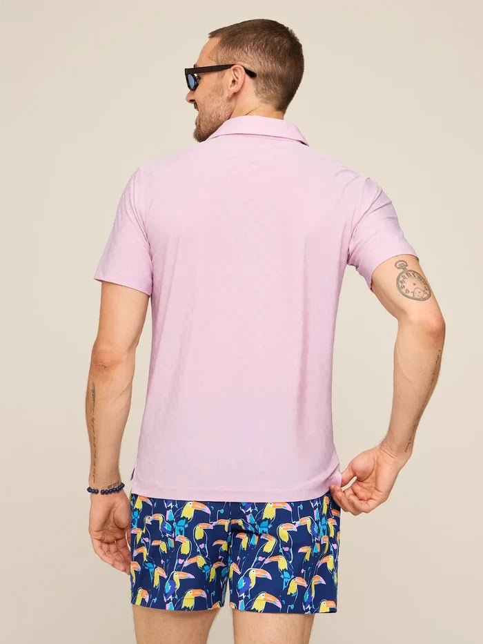 The Blushes (Textured Performance Polo) - Image 2 - Chubbies Shorts
