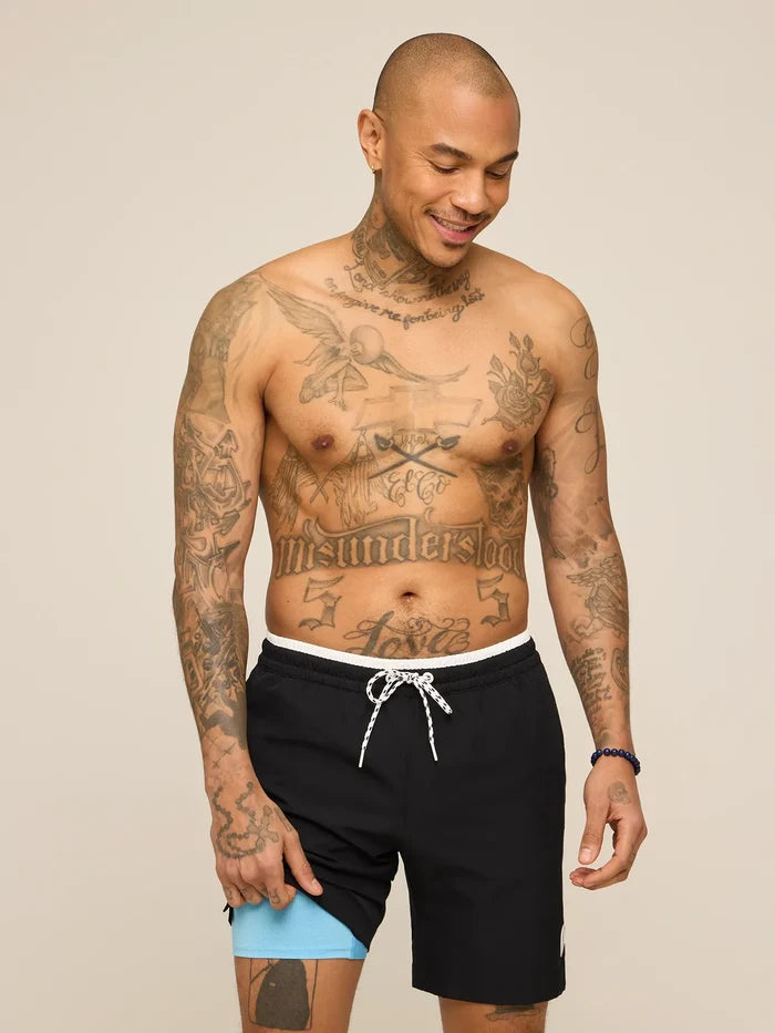 The Capes 7" (Classic Lined Swim Trunk) - blue liner - Image 1 - Chubbies Shorts