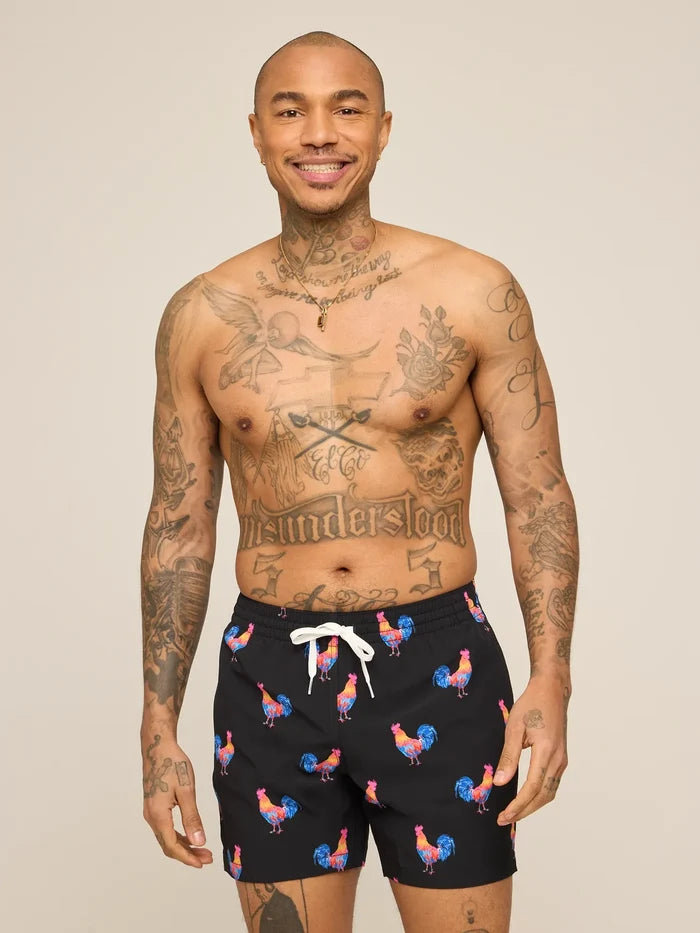 The Cockadoodle Doozies 5.5" (Classic Swim Trunk) - Image 1 - Chubbies Shorts