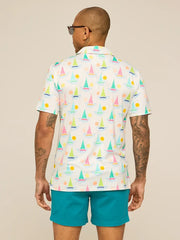 The Come Sail Away (Performance Polo)- White - Image 2 - Chubbies Shorts