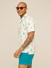 The Come Sail Away (Performance Polo)- White - Image 3 - Chubbies Shorts