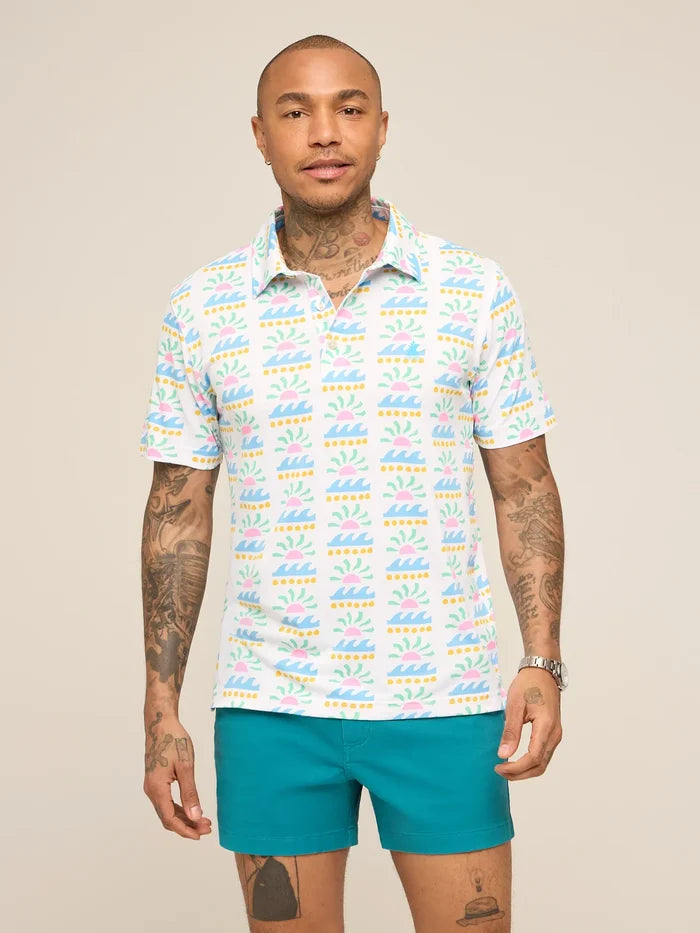 The Easygoer (Range Polo)- Solar Flare - Image 1 - Chubbies Shorts