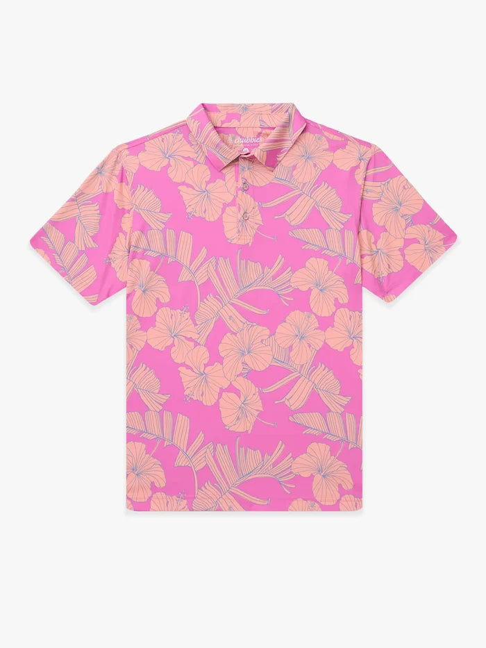 The Flamingo Flora (Performance Polo) - Image 1 - Chubbies Shorts