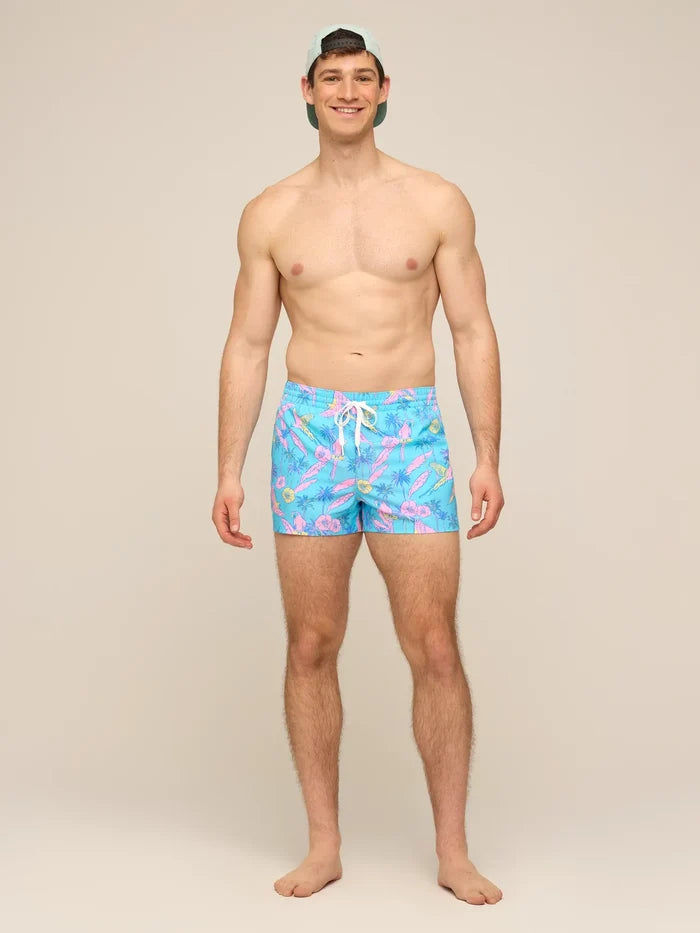 The Flock Parties 4" (Classic Lined Swim Trunk) - Image 5 - Chubbies Shorts