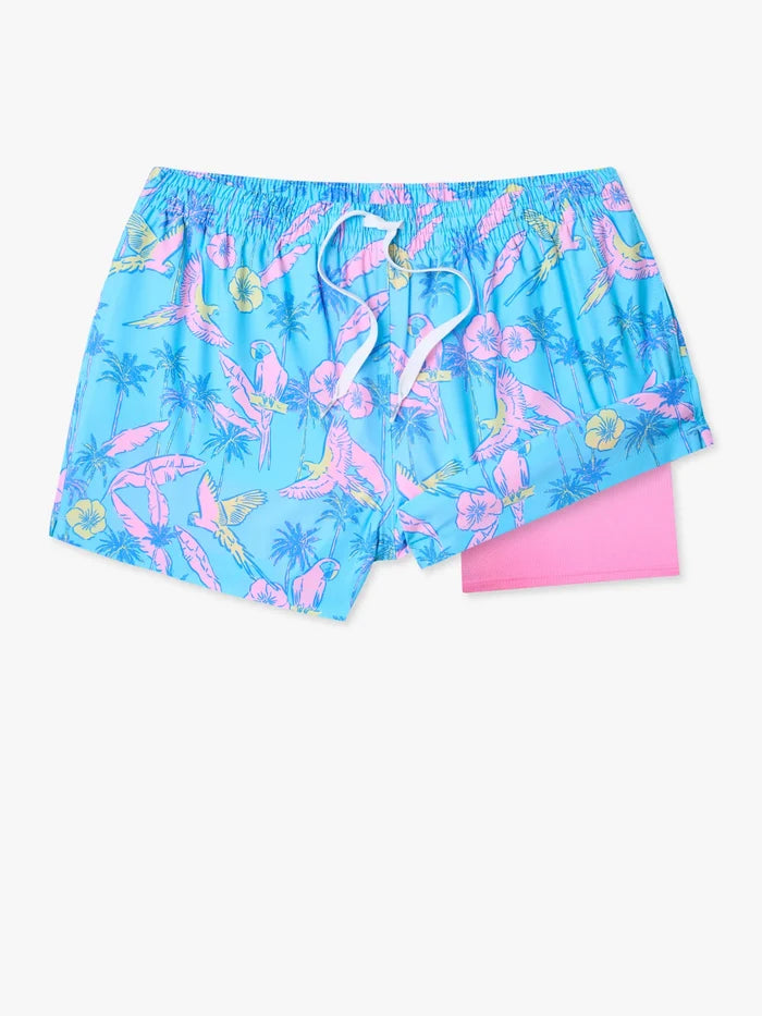 The Flock Parties 4" (Classic Lined Swim Trunk) - Image 1 - Chubbies Shorts