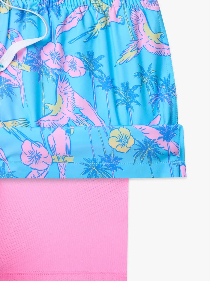 The Flock Parties 4" (Classic Lined Swim Trunk) - Image 3 - Chubbies Shorts