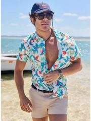 The Flock Party (Performance Friday Shirt)- White - Image 9 - Chubbies Shorts
