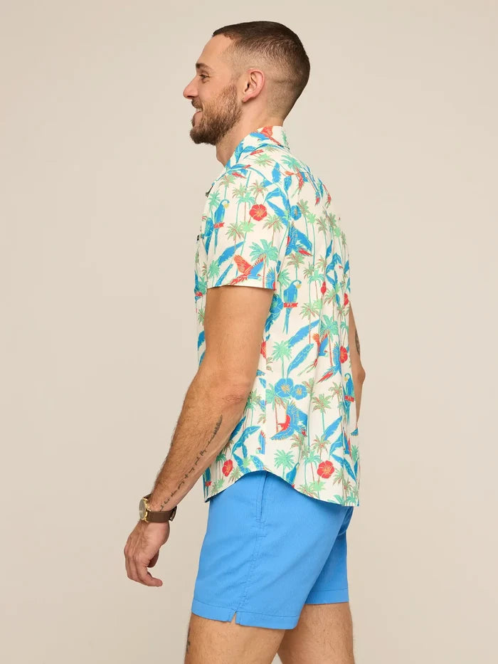 The Flock Party (Performance Friday Shirt)- White - Image 3 - Chubbies Shorts