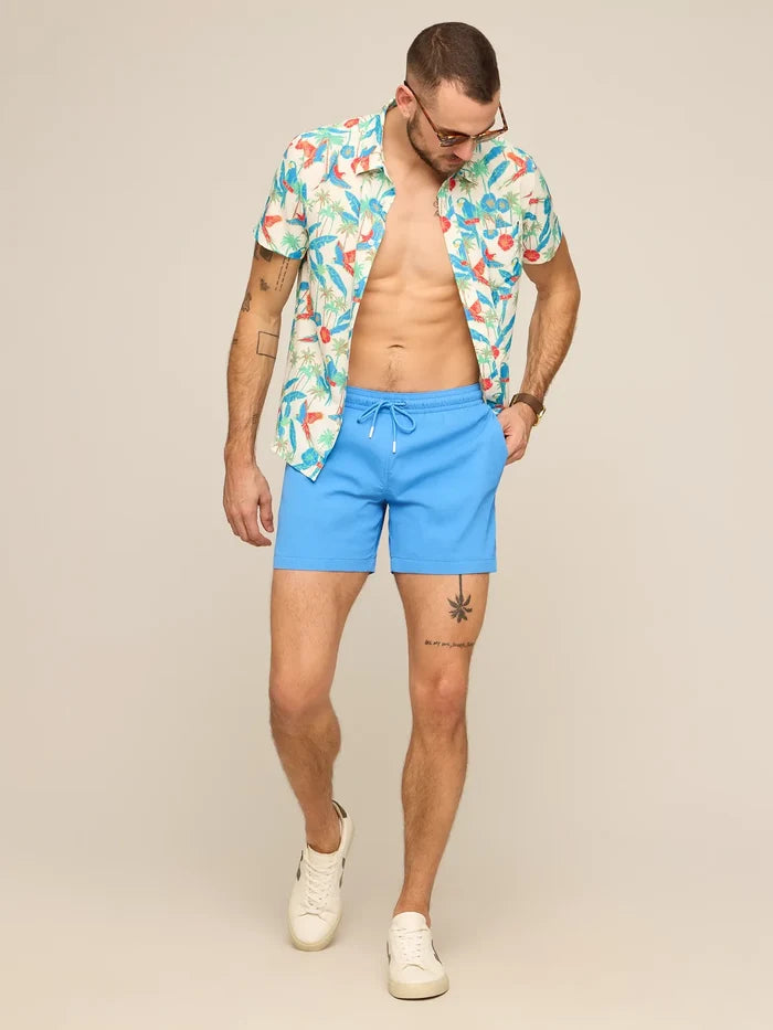 The Flock Party (Performance Friday Shirt)- White - Image 4 - Chubbies Shorts