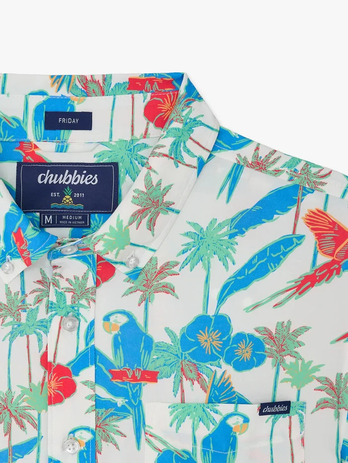 The Flock Party (Performance Friday Shirt)- White - Image 6 - Chubbies Shorts