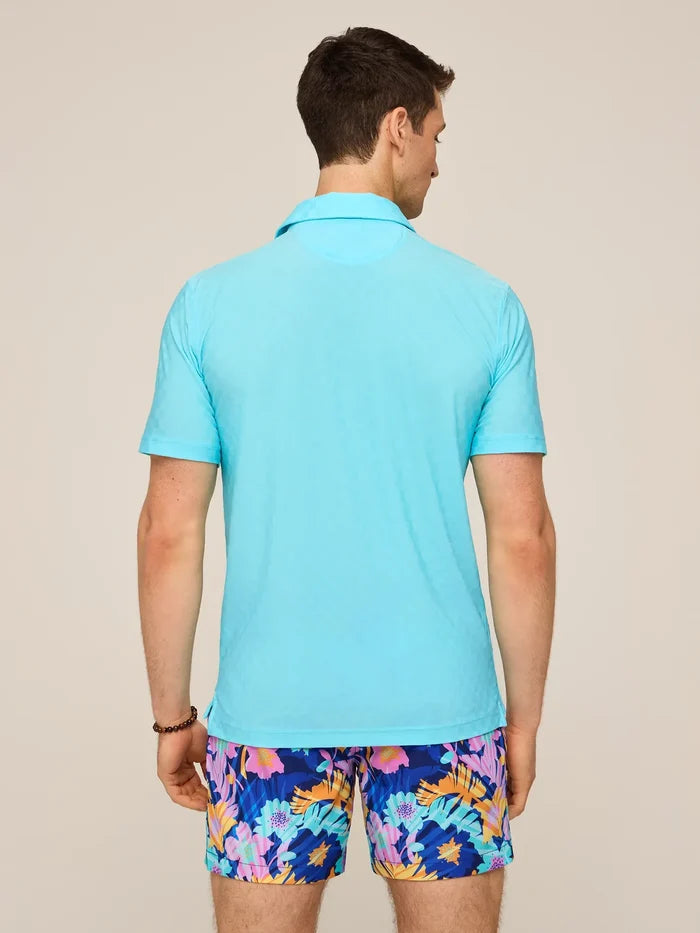 The Frozen Lake (Textured Performance Polo) - Image 2 - Chubbies Shorts
