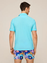 The Frozen Lake (Textured Performance Polo) - Image 2 - Chubbies Shorts