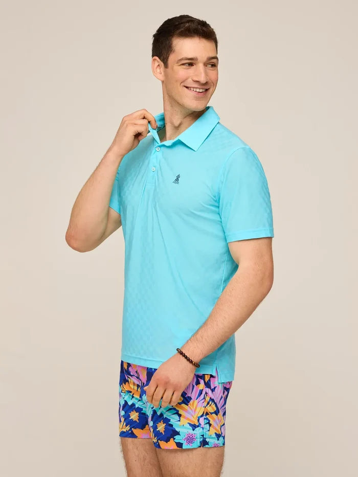 The Frozen Lake (Textured Performance Polo) - Image 3 - Chubbies Shorts