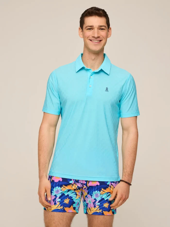The Frozen Lake (Textured Performance Polo) - Image 4 - Chubbies Shorts