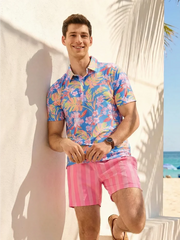 The Garden Glow (Range Polo)- Powder Blues - Image 1 - Chubbies Shorts