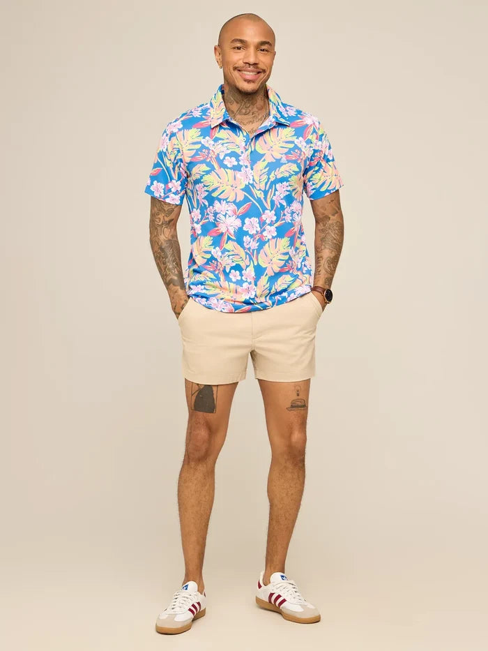 The Garden Glow (Range Polo)- Powder Blues - Image 4 - Chubbies Shorts