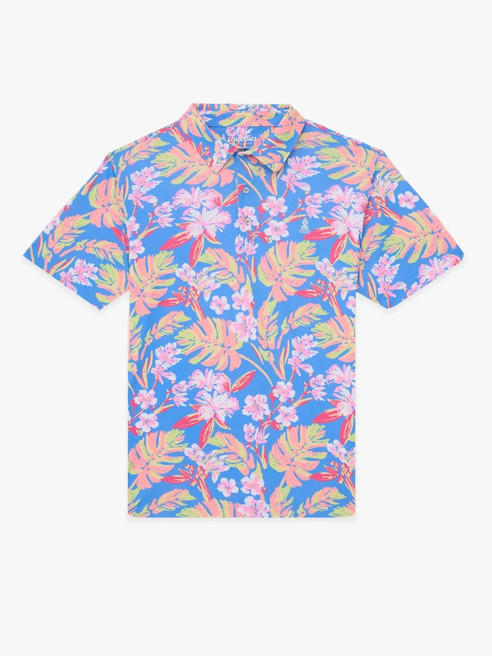 The Garden Glow (Range Polo)- Powder Blues - Image 1 - Chubbies Shorts