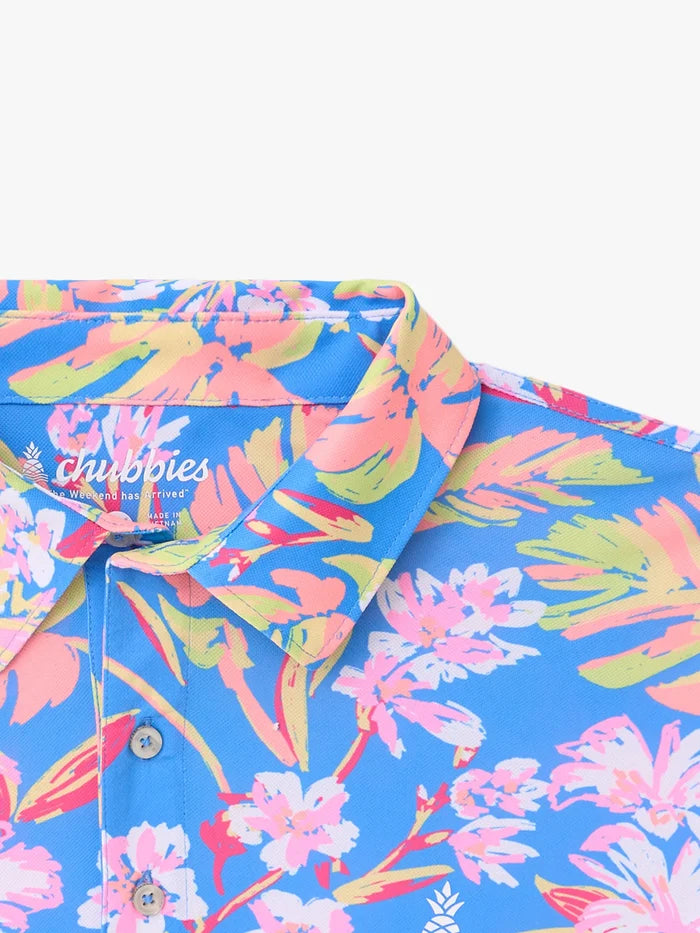 The Garden Glow (Range Polo)- Powder Blues - Image 2 - Chubbies Shorts