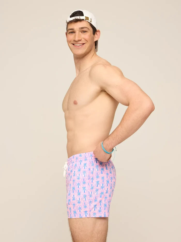 The Miami Mosaic 4" (Classic Lined Swim Trunk) - Image 4 - Chubbies Shorts