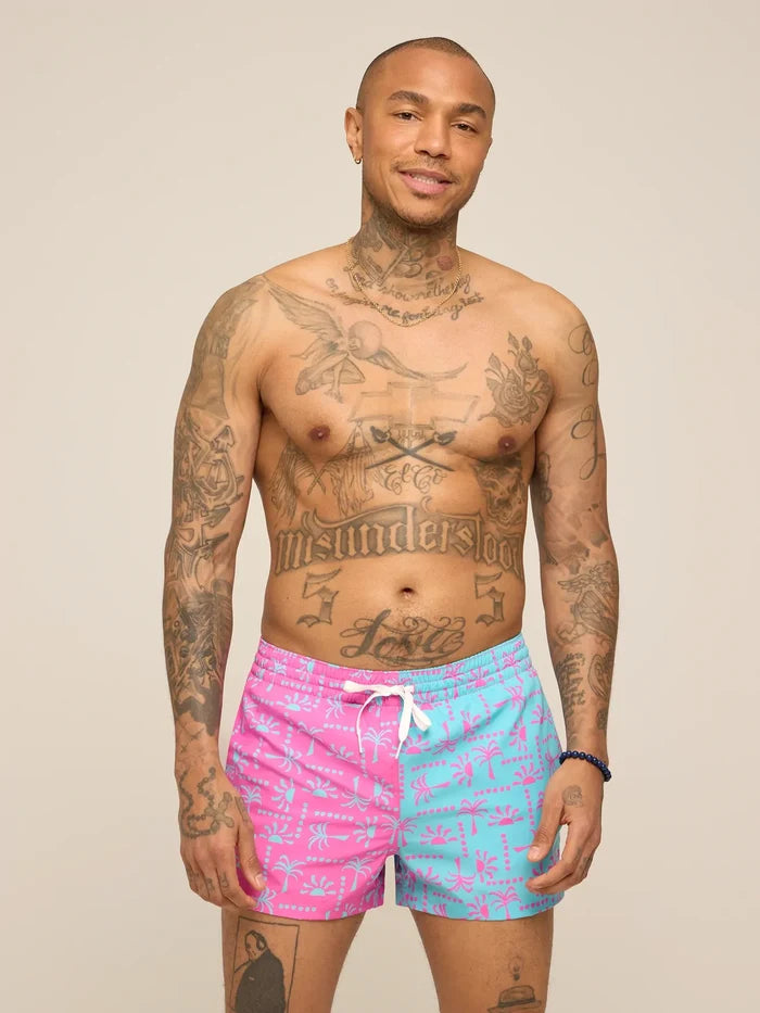 The Pacific Grids 4" (Classic Lined Swim Trunk) - Image 4 - Chubbies Shorts