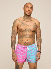 The Pacific Grids 4" (Classic Lined Swim Trunk) - Image 4 - Chubbies Shorts