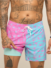 The Pacific Grids 5.5" (Classic Lined Swim Trunk) - Image 1 - Chubbies Shorts